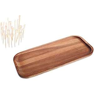 Plateau de service en bois simple et uni, plateau de service en bois artisanal élégant et classique, plateau de service en bois décoratif, best-seller - Product Image 6