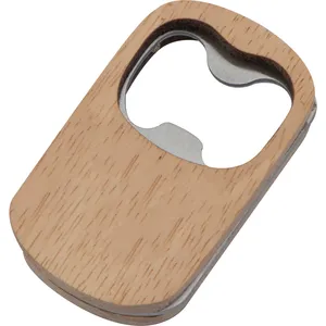 Apribottiglie e Cavatappi Personalizzato ERWIN in Metallo e Bambù - Product Image 1