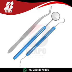 Kit de 3 Piezas para Examen Dental, Kit Básico de Higiene con Pinzas, Espejo y Explorador, Herramientas de Limpieza - Product Image 4