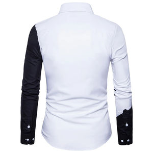 2025 nouveau chaud hommes décontracté à manches longues chemises habillées 100% coton multicolore col montant confortable personnalisable - Product Image 5