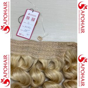 Extensiones de cabello humano natural superventas, cutículas completamente alineadas, extensiones de Halo de alta calidad, soporte de alambre, las mejores extensiones de Halo - Product Image 2