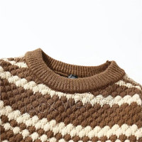 Pull en tricot à manches longues pour hommes, cardigan ouvert sur le devant, vêtements d'extérieur amples, pull de Noël d'hiver, vente en gros