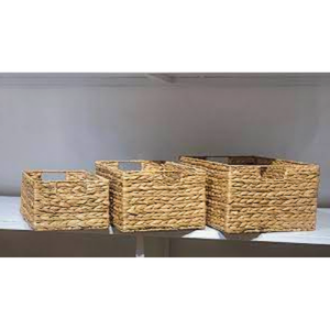 Panier de rangement multifonction pliable en fibre de jacinthe d'eau, tissé à la main, écologique, design personnalisé, Vietnam Binh Minh - Product Image 4