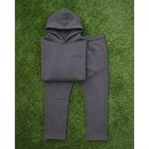 Womens <b>Charcoal</b> Gray Hoodie Tracksuit Set Pullover Sweatshirt Wide Leg Pants Matching Casual Sportswear Loungewear - Product Image 5