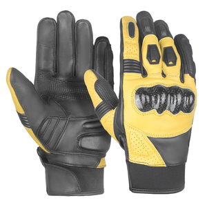 Gants thermiques d'été en cuir pour motards pour hommes, vêtements de course automobile, gants en cuir véritable bleu pour hommes - Product Image 5