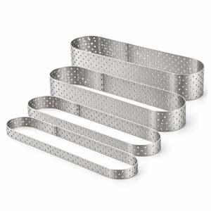 Juego de 8 Anillos de Tartaruga Fida, Elípticos y Perforados, Altura 2.5 cm, Acero Inoxidable - Product Image 2