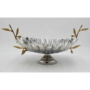 Fancy Customized Shape Metal Shiny Polished Home Kitchen Food Bowl Luxury Handmade Wedding Party Food Serving Bowl and <b>Platters</b> - Product Image 4