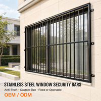 Rejas de Seguridad para Ventanas de Acero Inoxidable 304 Personalizadas, Fijas o Abatibles, Antirrobo, para Edificios Residenciales