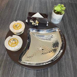 Elegante y Lujoso Juego de Madera para Servir Aperitivos, Incluye Tazones y Porta Servilletas, de K S Exports - Product Image 1