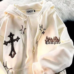 เสื้อฮู้ดซิปเต็มตัวพิมพ์ลายกราฟิก 3 มิติ ผ้าฝ้าย 100% ทรงโอเวอร์ไซส์ แบบสั่งทำพิเศษ สำหรับผ้าเฟรนช์เทอร์รี่เนื้อหนา ใส่ได้ในฤดูหนาว - Product Image 3