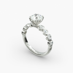 2 Carat Round Cut Moissanite Diamond <b>Ring</b> With 925 Silver Plated Bezel Setting Diamond <b>Ring</b> For <b>Girl</b> On A Special Ocassion - Product Image 4