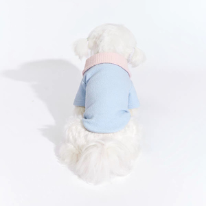 Cárdigan Clásico, Cómodo, Transpirable y Ecológico, con Cuello y Bloques de Color, de Lana Tejida, con Estampado de Cachorros Malteses, para Primavera - Product Image 5