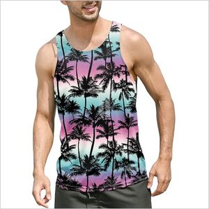 Nouvel Arrivage Débardeur de Sport Homme 100% Coton Haute Qualité Coupe Slim T-shirt Fitness Décontracté Respirant Tricoté Impression Numérique - Product Image 3