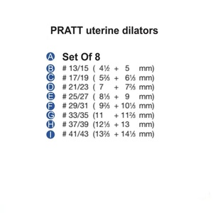 Juego de Dilatadores Uterinos Pratt de Primera Calidad, 8 Piezas, Ginecología Mahersi - Product Image 2