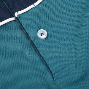 100% algodón de calidad superior para hombres para camisetas de polo transpirable de punto de manga corta antiarrugas patrón sólido - Product Image 4