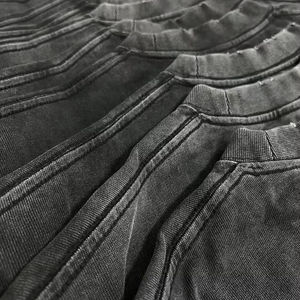 2025 <b>Blank</b> 100% Cotton T Shirts Heavy <b>Weight</b> Distressed T-shirt Oversized Acid Wash T Shirt for Men - Product Image 3