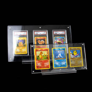Cadre acrylique pour 35PT Pokemoned <span class=keywords><strong>PSA</strong></span> 3 Graded Card Vitrine avec base en acrylique Magnétique Acrylique Graded Slab Holder 3 Slots - Product Image 5