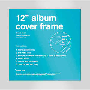 Cadre moderne pour couverture d'album vinyle en bois 31,5 x 31,5 cm, design argenté - Product Image 5