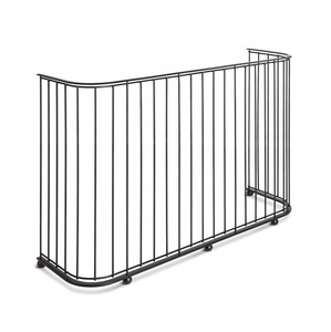 Écran de protection contre les étincelles en fil de fer plat élégant, garde-feu pour bébé, clôture de sécurité pour foyer, écran de protection contre le feu en fer forgé noir solide - Product Image 2