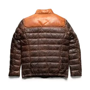 New Arrival Bubble Coats Motorcycle Coat With Pocket Men's <b>Leather</b> Plain <b>Dye</b> Windproof Jacket - Product Image 2