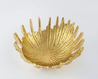 Bol à fruits en aluminium laqué laiton antique, motif tournesol, métal poli, écologique, style américain, cadeau d'affaires, dattes, 0,4 kg