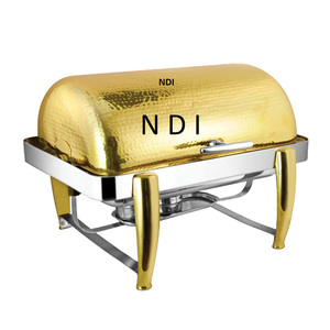 Nickel Plated Finishing <b>Buffet</b> Serving Chafing Dish Wedding Party Use Luxurious Design Metal Chafing Dish - Product Image 3