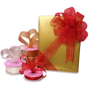 Sheer <b>Ribbon</b> with Gemstone Dust Spool of Decorative <b>Ribbon</b> - Product Image 1