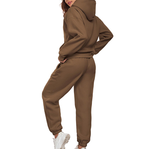 ชุดวอร์มมีฮู้ดแขนยาวสำหรับผู้หญิง กำลังเป็นที่นิยม รับสกรีนลายตามสั่ง ลายเรียบ สไตล์ลำลอง ใส่ได้สองด้าน เป็นมิตรกับสิ่งแวดล้อม เสื้อผ้าแนวสตรีท - Product Image 2