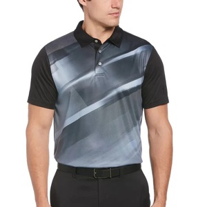 Nouveau tricot Slim Fit de haute qualité couleur impression mode nouveau Design à manches courtes Golf Polo hommes chemises - Product Image 1