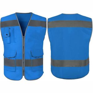 Vente en gros Gilet de sécurité réfléchissant haute visibilité pour hommes Construction en toile de poche en 5 dimensions Vêtements d'extérieur d'hiver - Product Image 4