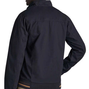 Camisa de Hombre Azul Marino de Lana con Cuello Cuadrado y Botones Cubiertos, Estilo Casual para Otoño, Corte Regular, Color Sólido, Impermeable, Larga, de Poliéster - Product Image 5