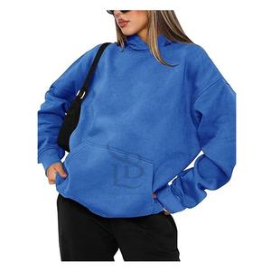 Logo personnalisé Polaire Coton Pull Hoodies Femmes Streetwear Haute Qualité Surdimensionné Goutte D'épaule Sweats À Capuche Femmes Prix de Gros - Product Image 4