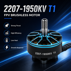 มอเตอร์ไร้แปรงถ่าน 2207 1950KV FPV ประสิทธิภาพสูง สำหรับโดรนแข่งแบบ Freestyle FPV Quadcopter - Product Image 2