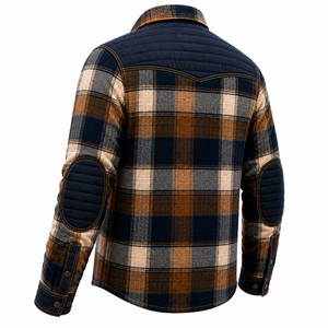 Blank Women's Winter Motorcycle <b>Flannel</b> Shirt Plaid Protective Riding <b>Jacket</b> Quilted Lining Double Pocket Biker Outdoor - Product Image 4