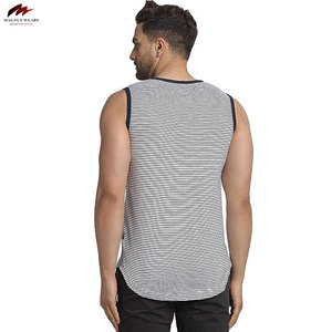 Débardeurs de gymnastique pour hommes personnalisés OEM Débardeurs tricotés respirants Vêtements de sport décontractés Stringer de musculation et de fitness - Product Image 2