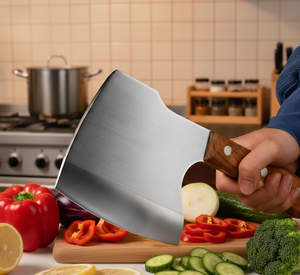 Hache à viande industrielle et commerciale extra-épaisse, couteau de boucher et de chef, hachette de cuisine extérieure robuste - Product Image 2