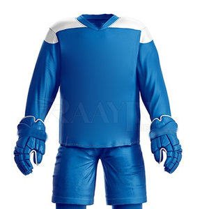 Maillot de hockey sur glace authentique en gros, 100 % polyester, séchage rapide, logo personnalisé sur le devant, haute qualité, pour homme adulte, 160g - Product Image 6
