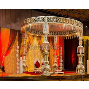 Mandap elegante estilo romano al aire libre para la playa y el destino bodas DST exportaciones moderno matrimonio fibra Pilar Mandapam Decoración - Product Image 6