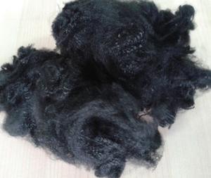 Fibra Discontinua de Poliéster Reciclado Negra para Relleno de Alfombras o Material No Tejido Agugado _ Sra. Min - Product Image 4