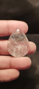 คริสตัลควอตซ์รูไทล์สีทองทรงหยดน้ำ จี้ควอตซ์รูไทล์สำหรับเป็นของขวัญ - Product Image 2