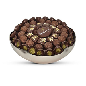 Cuenco redondo de Metal para Chocolate de alta calidad, diseño admirable, decoración de mesa de cena para el hogar, cuenco para servir dulces de Chocolate para la mejor venta - Product Image 2