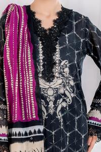 Robe d'hiver Robe pour femmes Qualité fantaisie Nouveau design Lawn Shalwar Kameez Dupatta O-Neck Washable-Best Selling 100% Pure Dress - Product Image 2