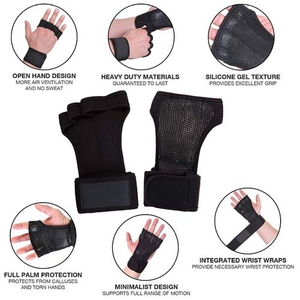 Guantes de Levantamiento de Pesas Harry Johnson HJP-00, Medios Dedos, Material de Neopreno, Transpirables, Correa de Muñeca Ajustable con Cierre de Hebilla - Product Image 3