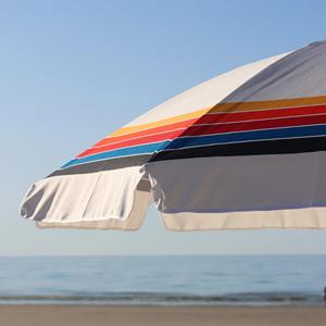 Sombrilla <span class=keywords><strong>de</strong></span> Playa Comercial <span class=keywords><strong>de</strong></span> 6.5 Pies, Grande, Blanca, Impermeable, para Jardín, Playa, Vintage, Retro, con Impresión Personalizada, Estilo Boho, para Picnic - Product Image 3