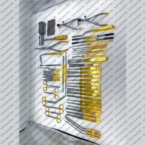 Ensemble d'instruments chirurgicaux pour rhinoplastie, 55 pièces, acier inoxydable, manuel, classe I, chirurgie générale ORL, chirurgie plastique du nez - Product Image 4