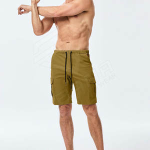 Pantalones Cortos Cargo de Pana para Hombre, Color Sólido, con Logotipo Personalizado, 100% Algodón, Resistentes al Viento, Estilo Urbano - Product Image 1