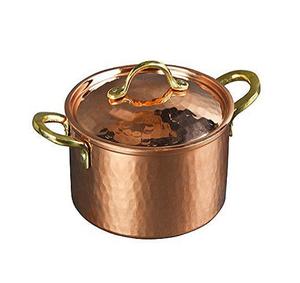 Marmite de cuisson en cuivre martelé de qualité supérieure, forme ronde, taille personnalisée, pour utilisation en vaisselle - Product Image 1