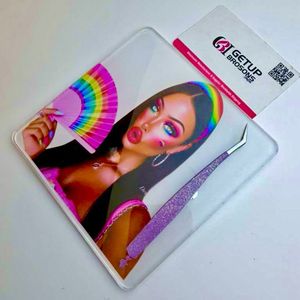 Herramienta de Belleza Magnética de Acrílico Sólido para Pestañas, Diseño Ecológico y Adorable, con Forma de Flor, Corazón y Mariposa, Personalizable - Product Image 2