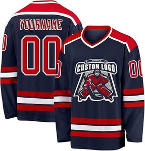 Uniformes de hockey sur glace personnalisés pour adultes |   Usine OEM |   Tissu 100% polyester de haute qualité |   Broderie écologique à séchage rapide - Product Image 5