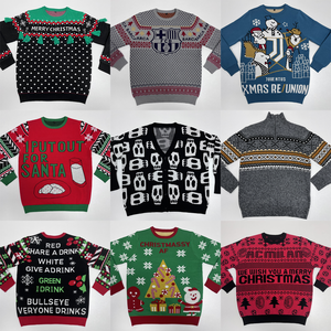 Custom Jacquard Knitted Pullover Casual <strong>Xmas</strong> <strong>Jumper</strong> for <strong>Woman</strong> Her Partner Ugly Christmas Sweater Family Knitwear Winter - Product Image 4